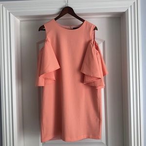 Cold shoulder shift dress